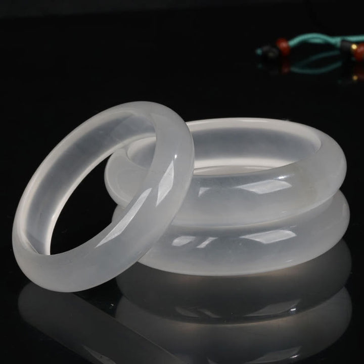 Bracelet porte-bonheur en jade doré translucide naturel avec Buddha Stones - image 0