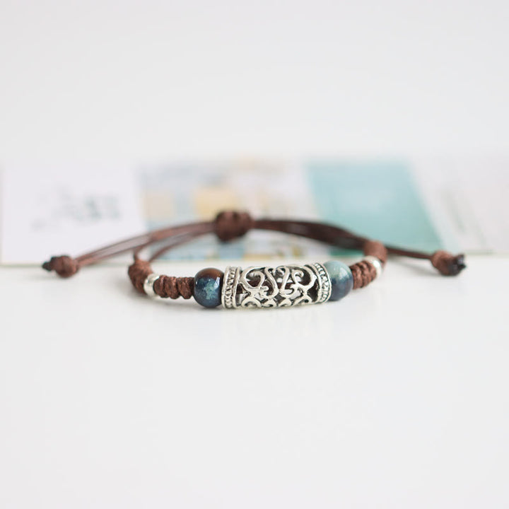 Bracelet de richesse en perles de céramique du Tibet