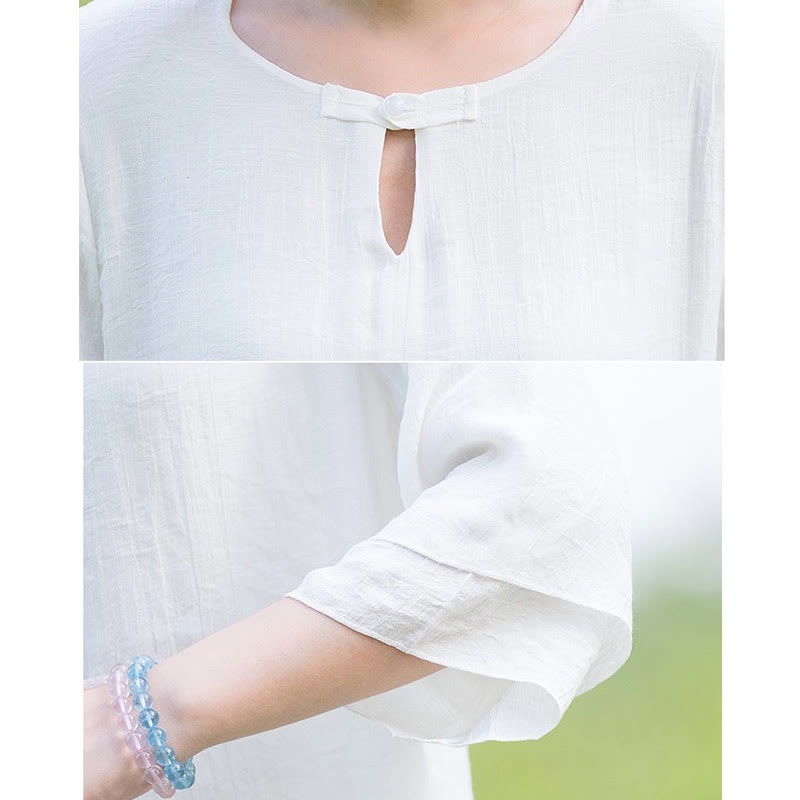 Ensemble de vêtements pour femme Tai Chi Méditation Prière Zen Spirituel Matin Pratique - image 3