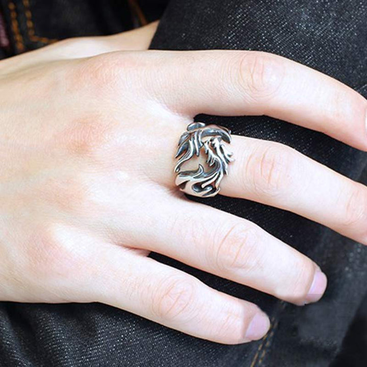 Bague ajustable avec force de protection et motif dragon et Buddha Stones - image 7