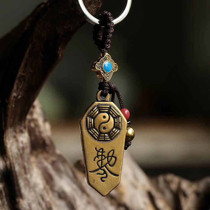 Porte-clés Feng Shui Bagua Yin Yang Balance Paix