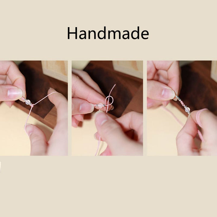 Bracelet tressé artisanal en argent sterling 925 Buddha Stones et or représentant une bête avaleuse de poisson Koi - image 15