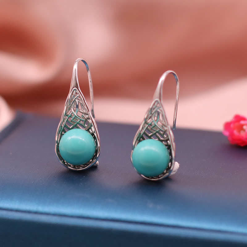 Boucles d'oreilles pendantes en argent sterling 925 avec Buddha Stones - image 3