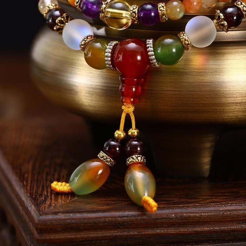 Bracelet Mala de guérison en 108 quartz de Buddha Stones