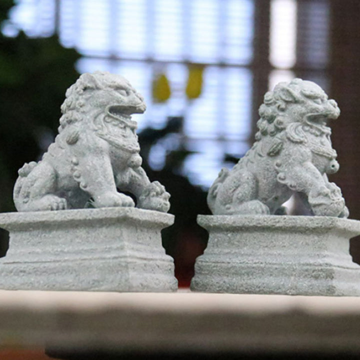 Buddha Stones Lion Fu Foo Chiens Éléphant Éloignez le Mal Bénédiction Décoration de la Maison