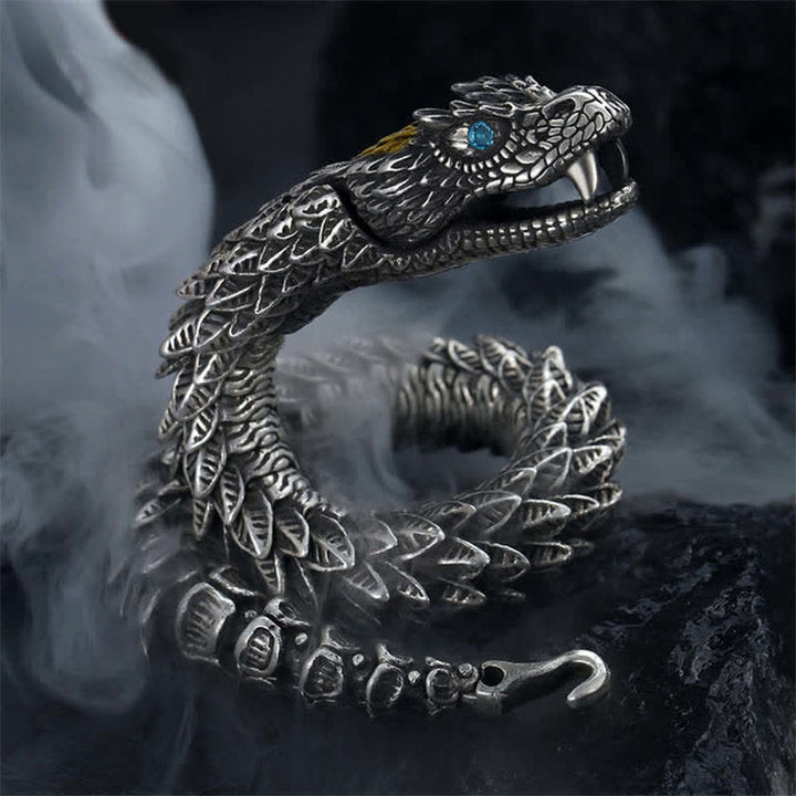 Bracelet chaîne de protection amulette fait main en Buddha Stones Dragon Snake