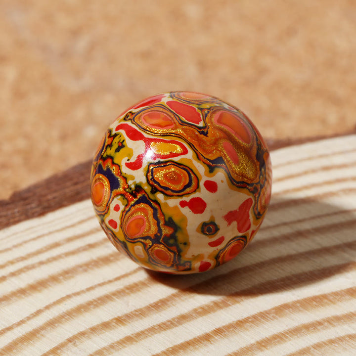 Bracelet calme en perles de laque multicolores naturelles Buddha Stones