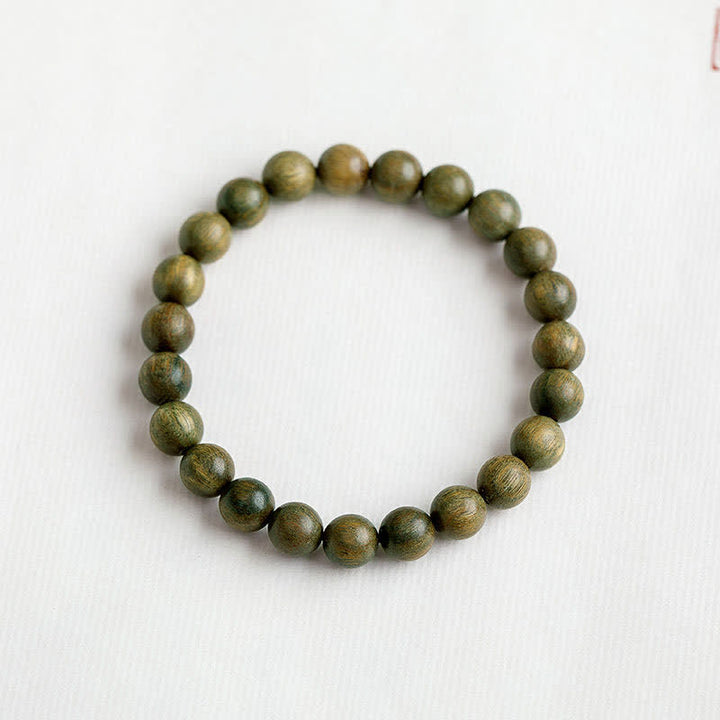 Bracelet Tibétain apaisant en bois de santal vert