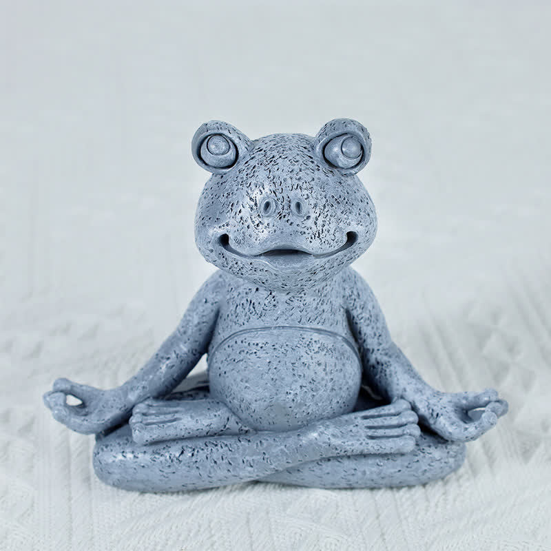 Décoration Zen Chien Chat Grenouille Méditant - Grenouille de méditation 12,8 cm x 5,5 cm x 10,3 cm (300 g) - image 10