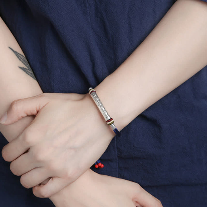 Bracelet en argent sterling 999 avec Buddha Stones Om Mani Padme Hum et force de protection - image 16