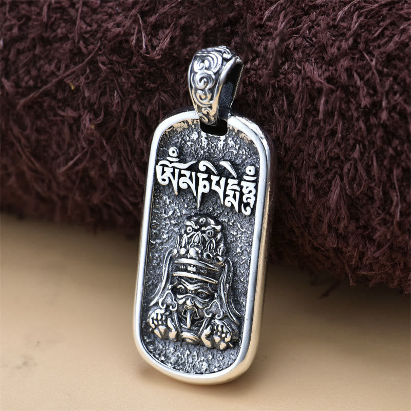 Buddha Stones Zakiram, déesse de la richesse, Om Mani Padme Hum, paix - Pendentif uniquement (16*34mm) - image 2