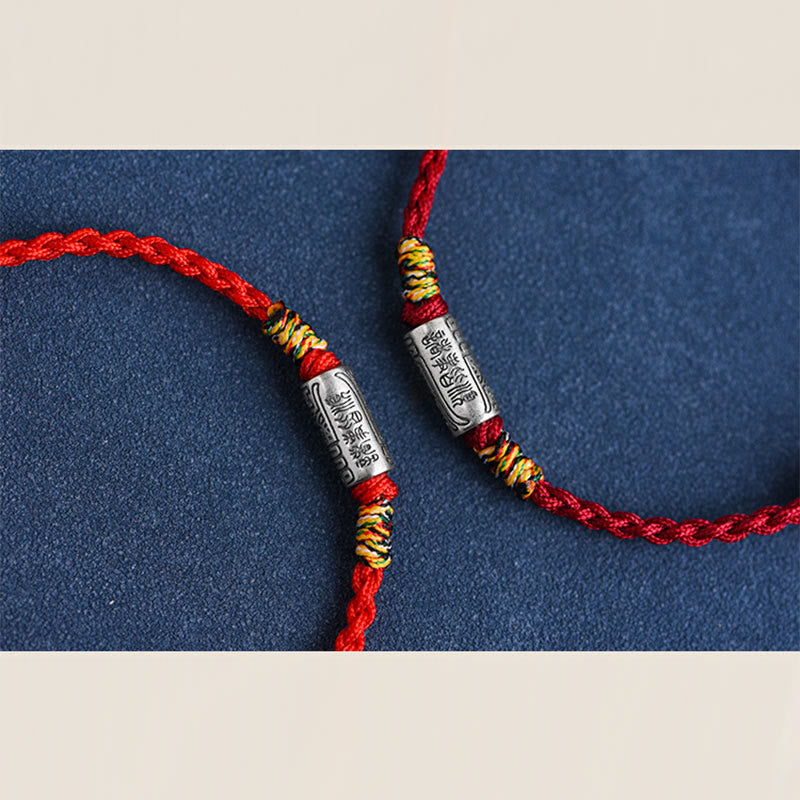 Bracelet de cheville en argent sterling 925 fabriqué à la main avec des Buddha Stones, design tout va bien, protection et force - image 22