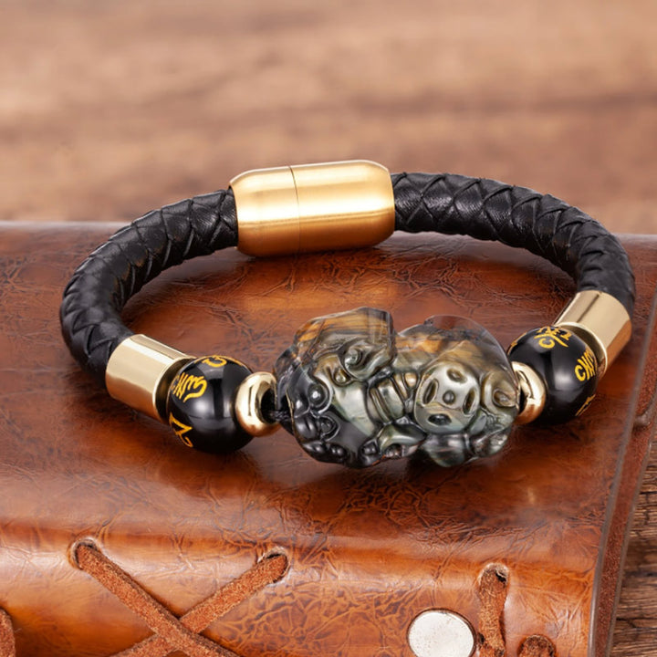 Bracelet Feng Shui Oeil de Tigre Pixiu