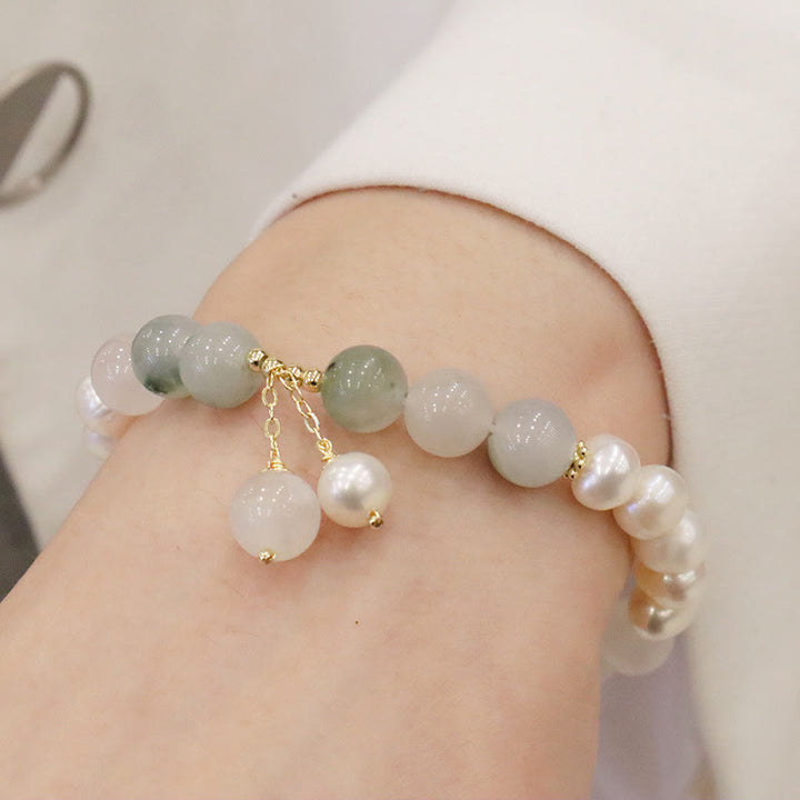 Bracelet de guérison en jade et Buddha Stones