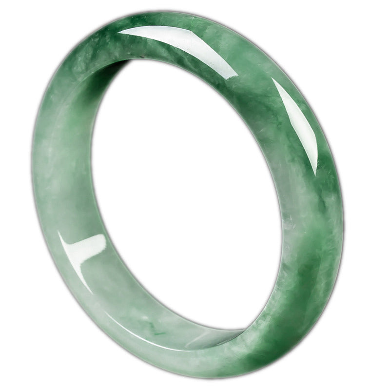 Bracelet jonc en jade naturel Buddha Stones et porte-bonheur