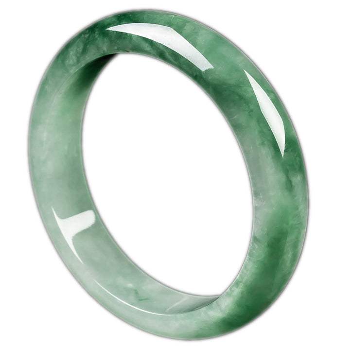 Bracelet jonc en jade naturel Buddha Stones et porte-bonheur