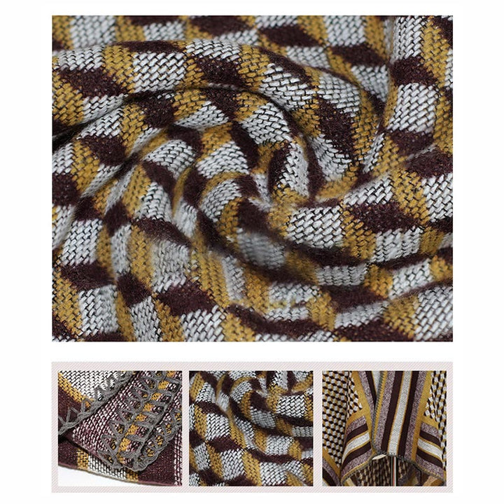 Châle tibétain en Buddha Stones , motif classique, écharpe de voyage confortable et chaude pour l'hiver - image 9