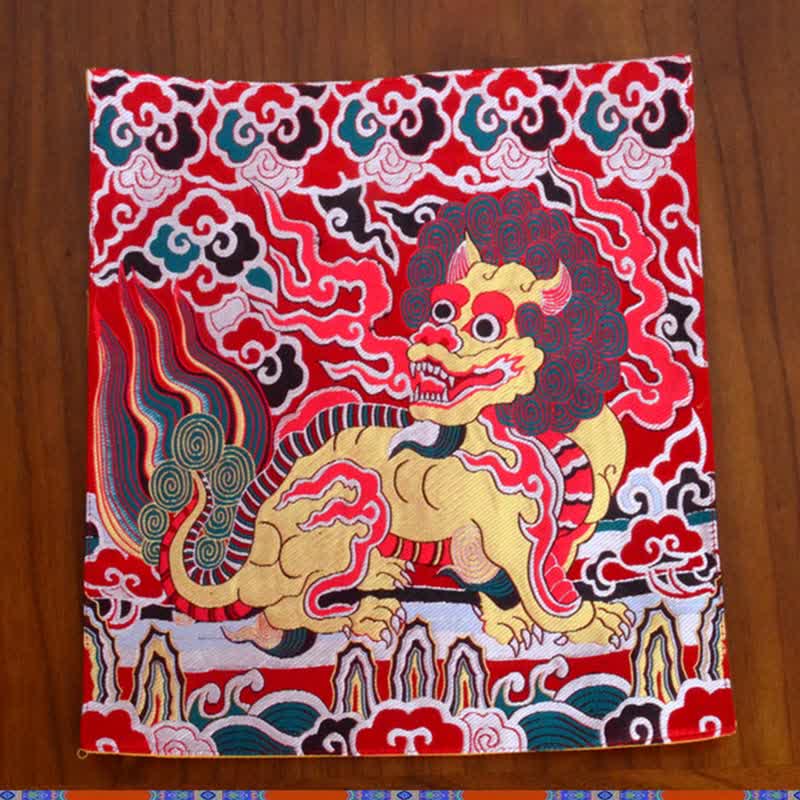 Tapis d'autel de prière Fengshui Kirin Tapis de méditation de guérison Symbole de bon augure
