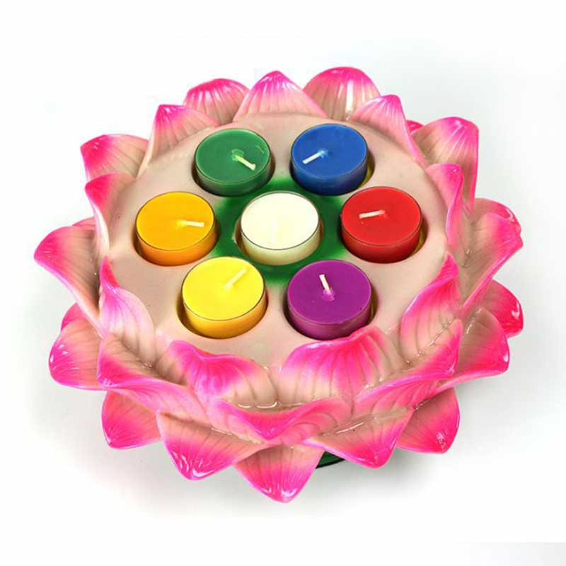 Buddha Stones Méditation Prière Autel Fleur de Lotus Bougeoir Rituels du Temple Bouddhiste Articles à Utiliser - image 6