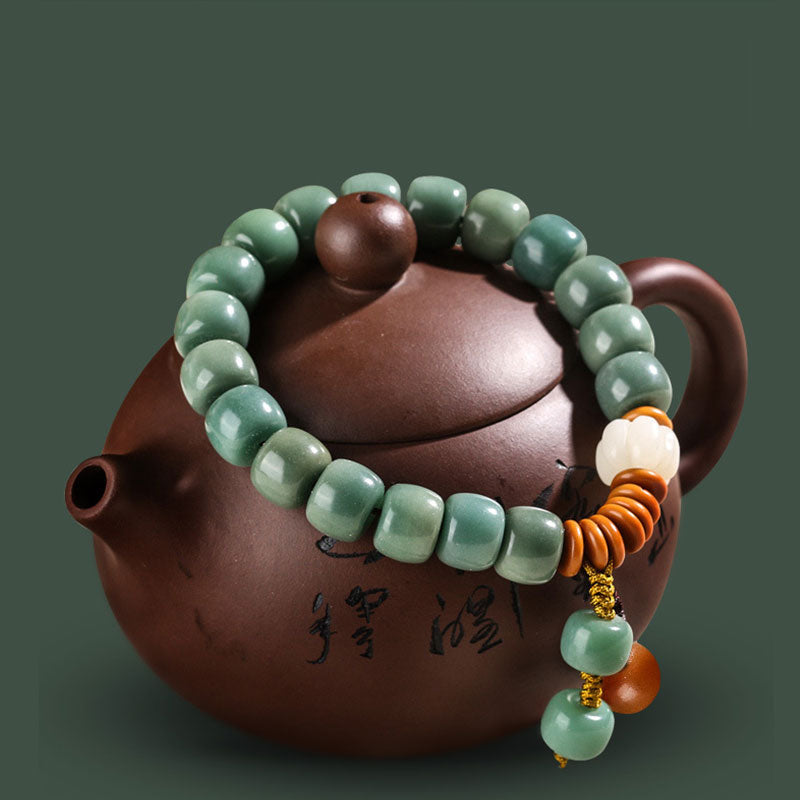 Bracelet de réussite Bodhi Seed Cyan Buddha Stones - image 0