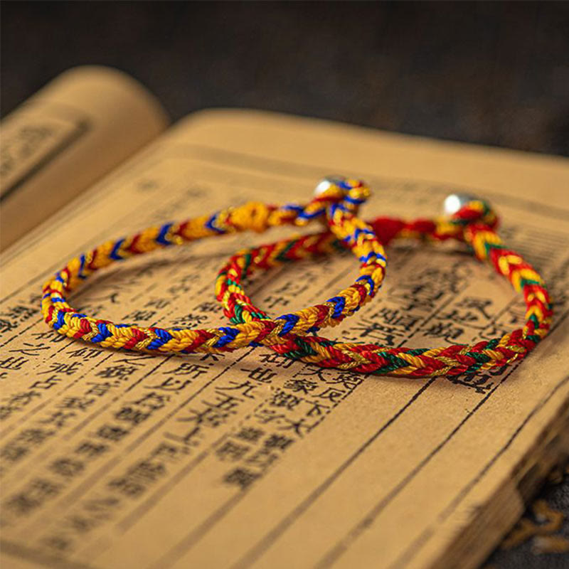 Bracelet porte-bonheur multicolore Buddha Stones "Que la chance et le succès vous soient accordés" - image 1