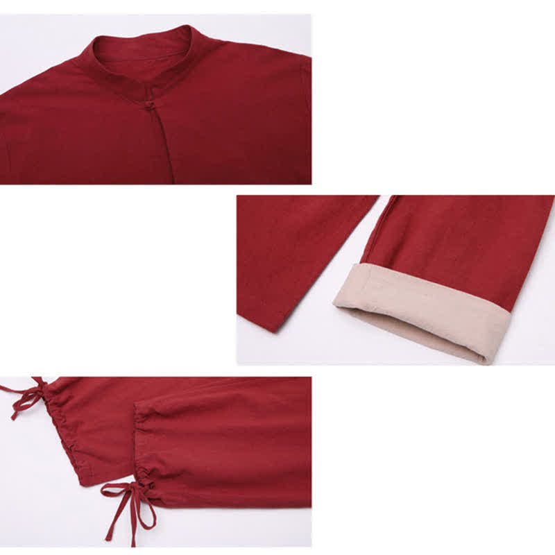 Ensemble de vêtements en coton et lin pour homme Buddha Stones, méditation spirituelle, zen, yoga, prière