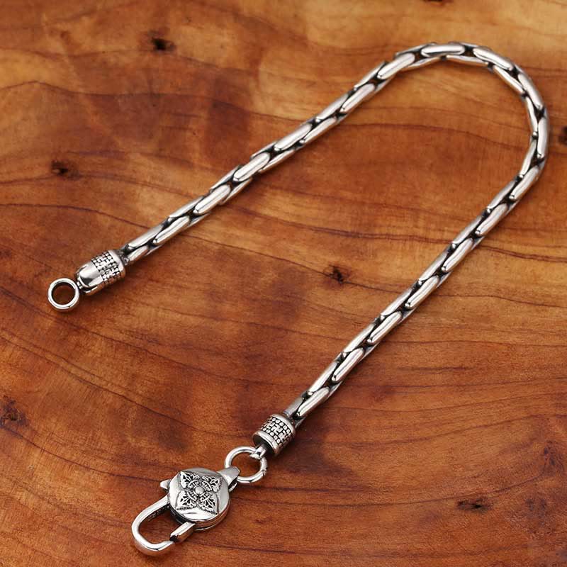 Buddha Stones tibétaines Double Dorje Om Mani Padme Hum bouddha croix gammée Vajra Bracelet de force