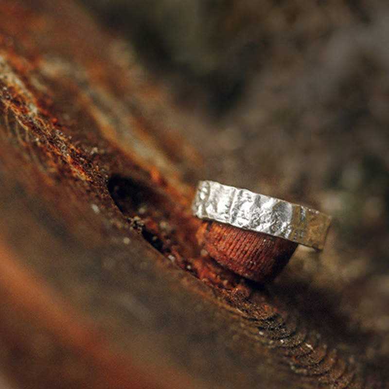 Bague de couple en argent sterling 925 Buddha Stones et design simple - image 4
