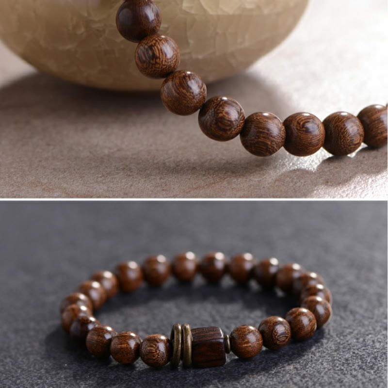 Bracelet de spiritualité en bois de Phoebe Zhennan Buddha Stones