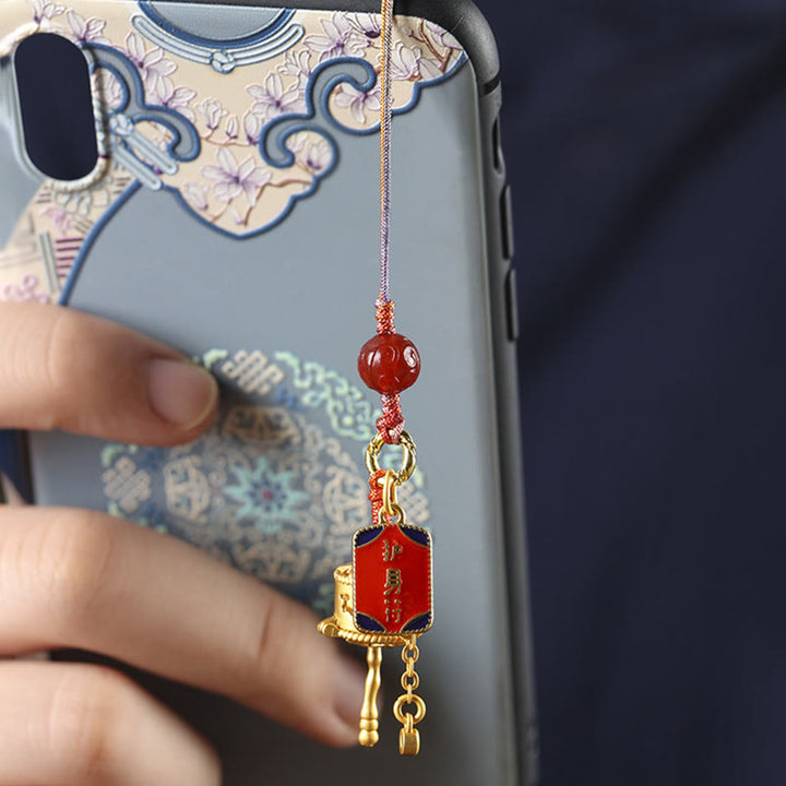 Buddha Stones tibétaines Om Mani Padme Hum Roue de prière Amulette Charme Protection Téléphone Décoration à suspendre