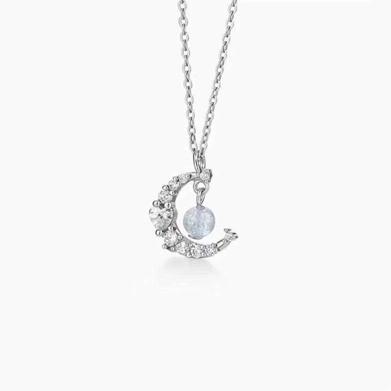 Collier de guérison d'amour en cristal bleu quartz fraise Buddha Stones