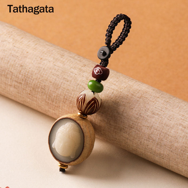 Porte-clés décoratif Buddha Stones et graines de Bodhi - Tathagata - image 0