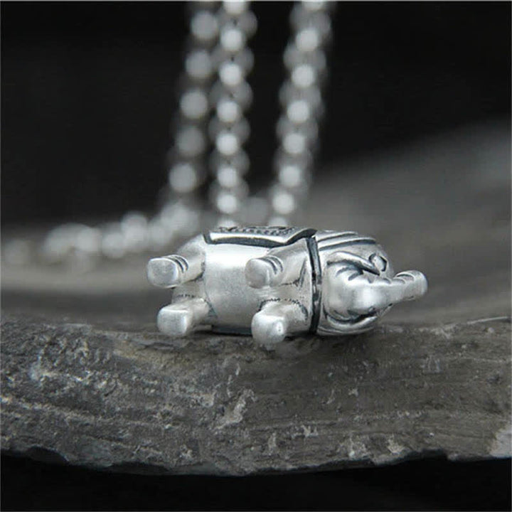 Collier pendentif force éléphant en argent sterling 990 Buddha Stones