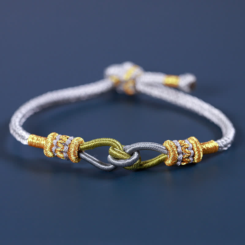 Bracelet tressé en Buddha Stones fait à la main, nouage, foi, force