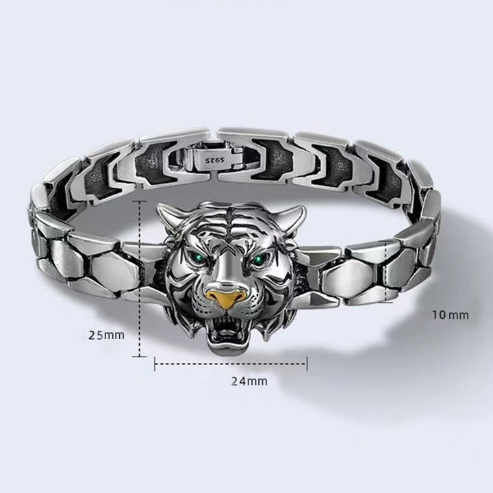Bracelet de guérison en forme de tête de tigre Buddha Stones