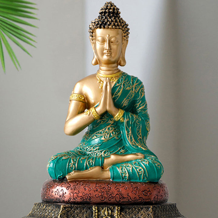 Buddha Stones Statue de Bouddha de la Compassion en Résine Décoration