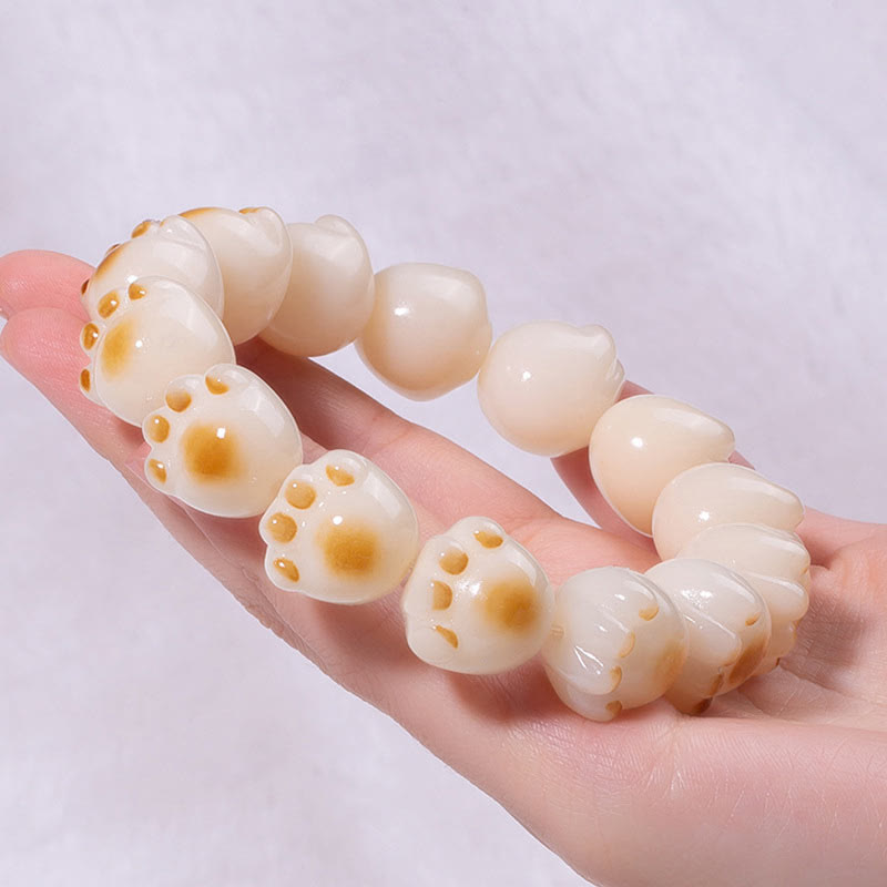 Bracelet de paix en forme de patte de chat mignon avec Buddha Stones et graines de Bodhi - image 17
