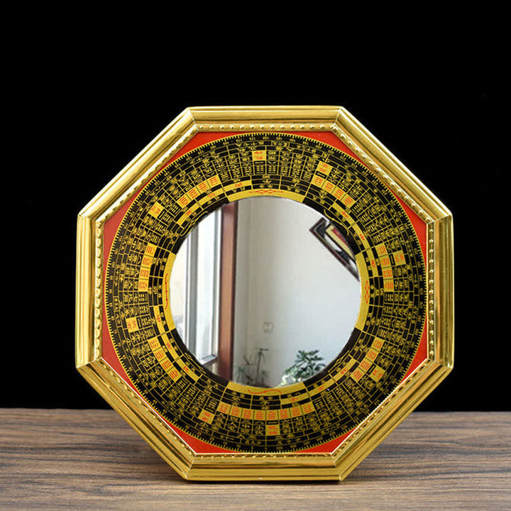 Carte Feng Shui Bagua Pièces des Cinq Empereurs Gourde Équilibre Carte Énergie Salon Miroir