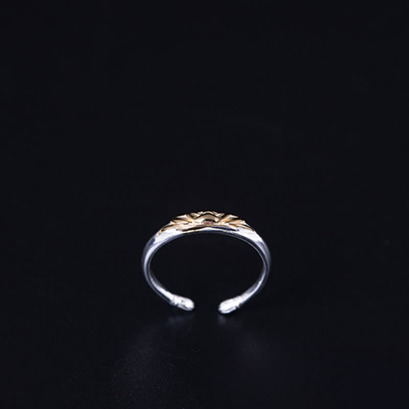 Bague en argent sterling 925 avec Buddha Stones et fleur de lotus