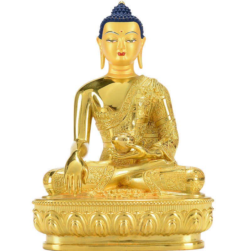 Statue en cuivre de l'illumination de Bouddha Shakyamuni, décoration pour la maison - image 8