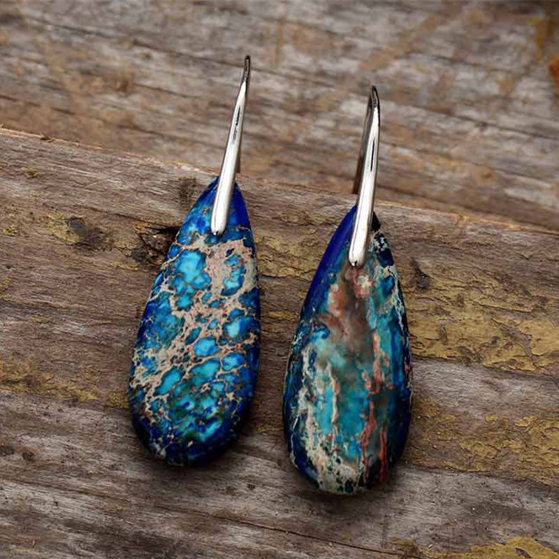 Boucles d'oreilles en cristal de guérison Emperor Stone