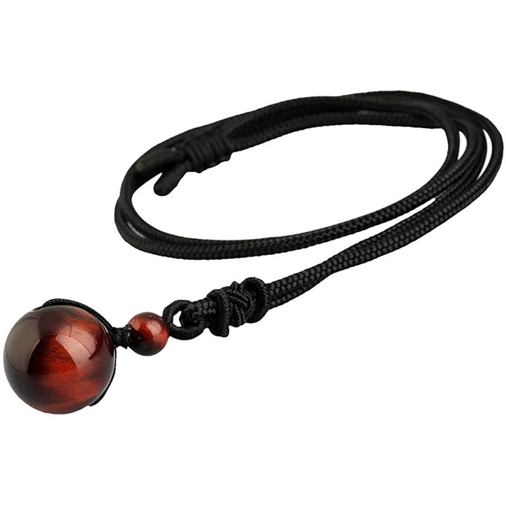 Collier de protection en œil de tigre tibétain Buddha Stones