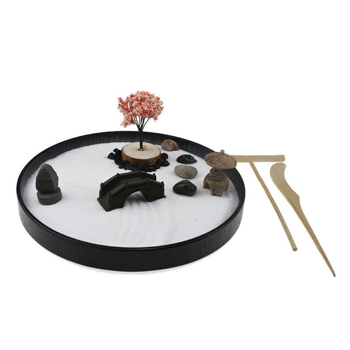 Buddha Stones Arbre Petit Pont Paysage Méditation Calme Zen Jardin Décoration - Jardin zen - image 0