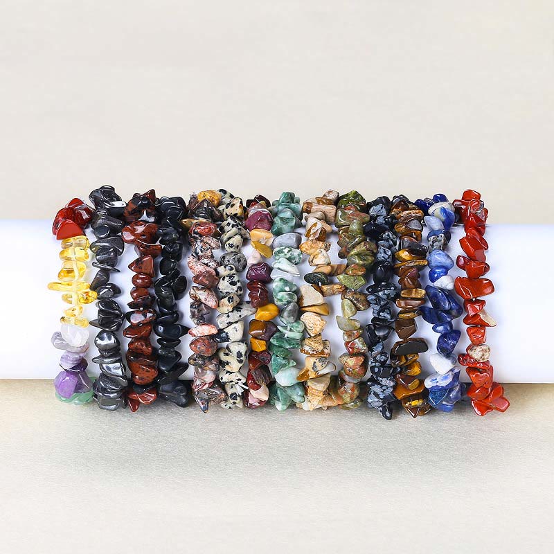 Bracelet apaisant et chaleureux en pierre de cristal de forme irrégulière naturelle - image 60
