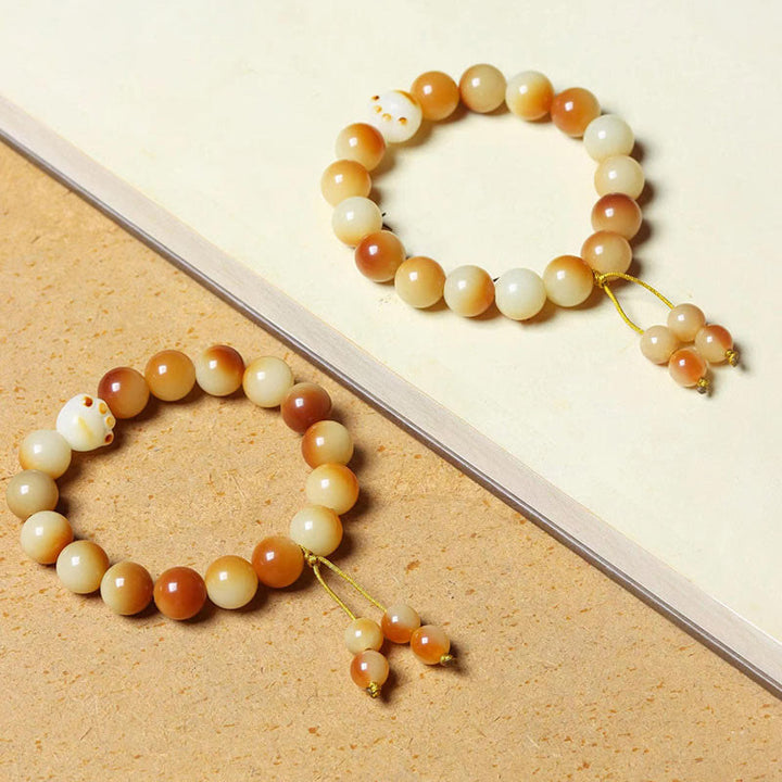 Bracelet de sagesse et de paix en Buddha Stones de Bodhi naturelles