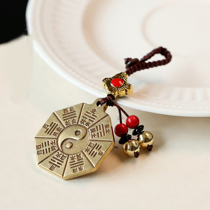 Feng Shui Yin Yang Bagua Wenchang Pen Pagode Roue de prière Porte-clés