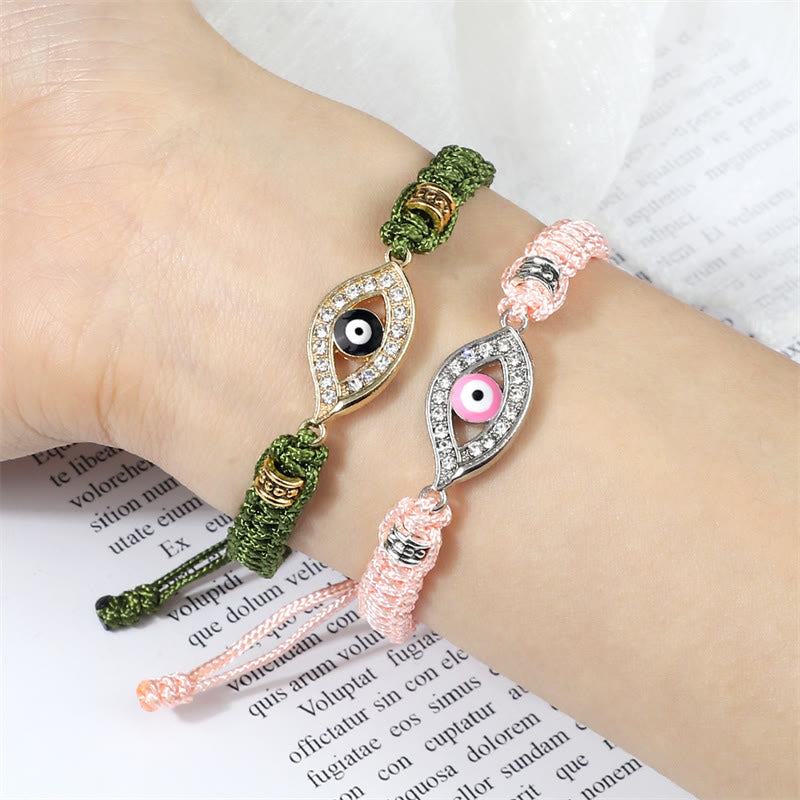 Bracelet en corde avec Buddha Stones pour éloigner le mauvais œil et les mauvais esprits