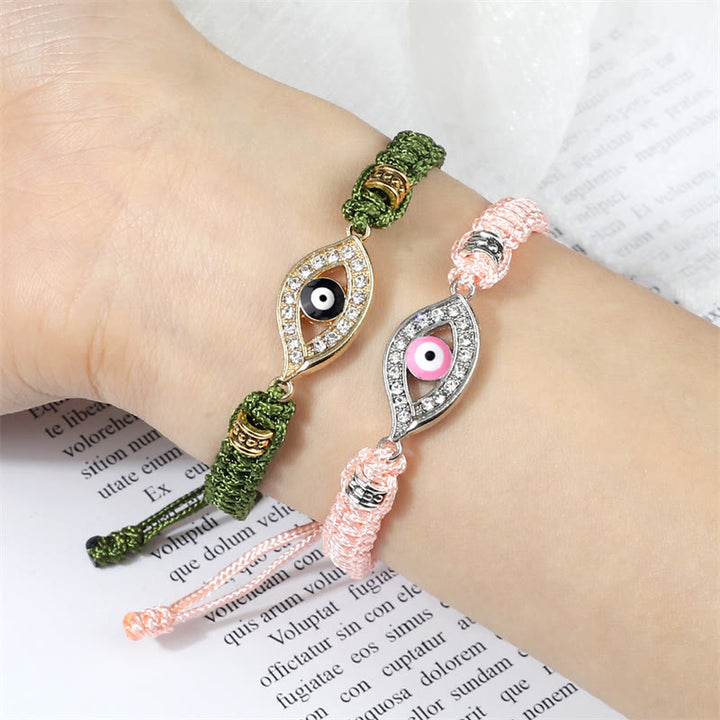 Bracelet en corde avec Buddha Stones pour éloigner le mauvais œil et les mauvais esprits