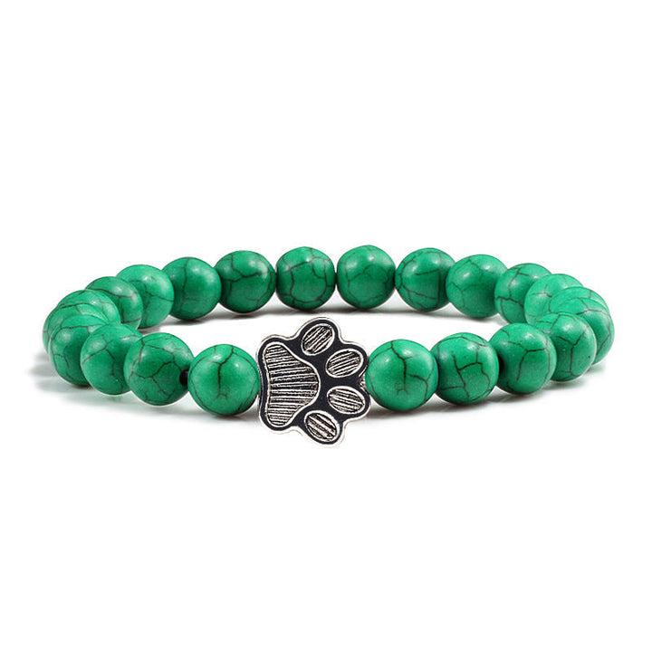 Buddha Stones Bracelet en pierre « Sauvez un chien » - Perles vert foncé - image 19