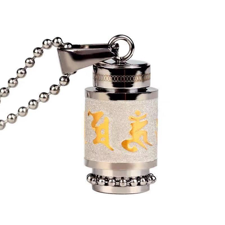Collier pendentif amulette de sagesse en acier titane avec Buddha Stones tibétaines Om Mani Padme Hum Shurangama Mantra - image 17
